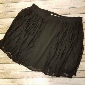 LF Black Lace Mini Skirt